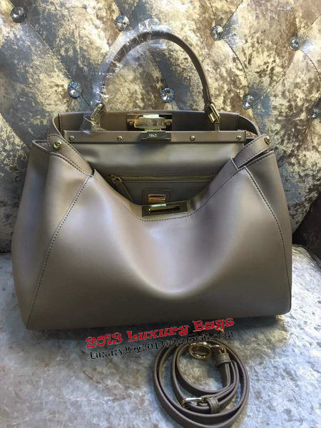 Fendi Peekaboo Bag Calfskin Leather 30340 Grey