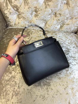 Fendi mini Peekaboo Bag Calfskin Leather 30320 Black