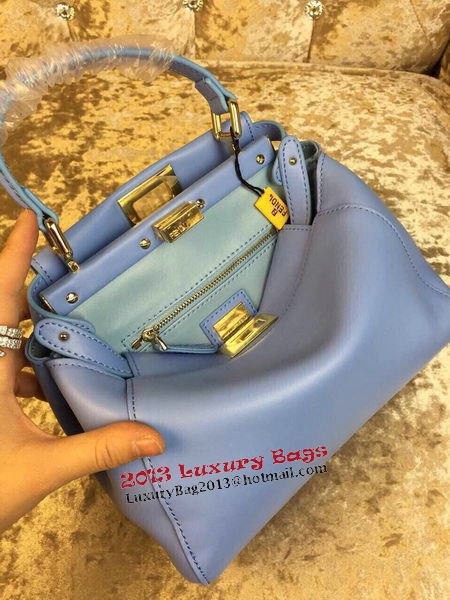 Fendi mini Peekaboo Bag Calfskin Leather 30320 SkyBlue