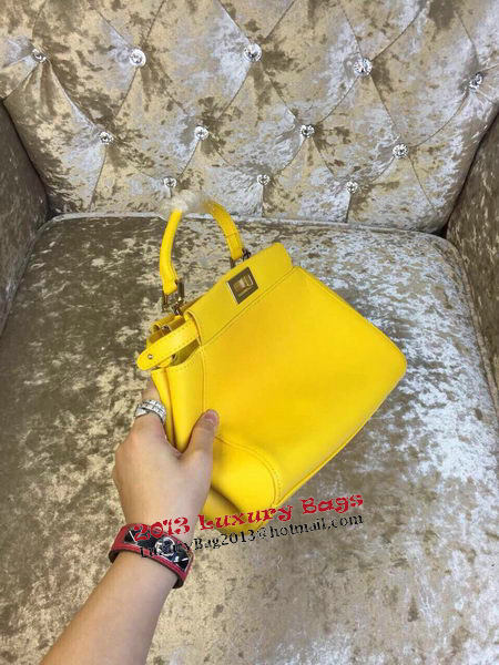 Fendi mini Peekaboo Bag Calfskin Leather 30320 Yellow