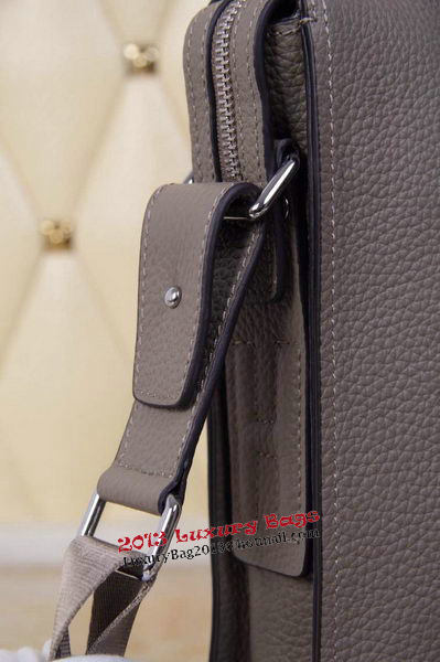 Hermes Briefcase Original Grainy Leather H8813T Grey