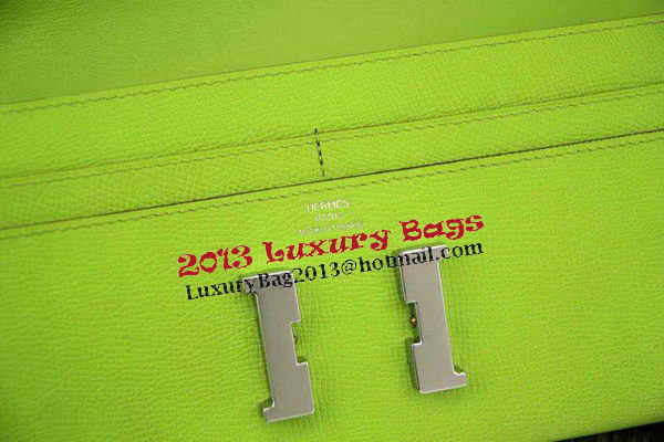 Hermes Constance Long Wallets Original Leather HA909 Light Green