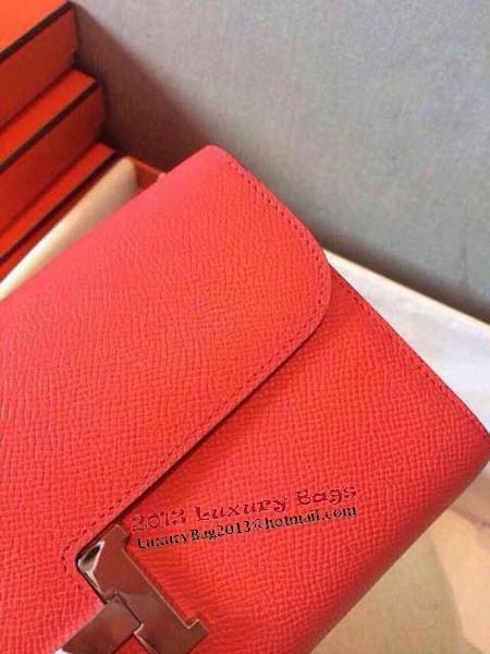 Hermes Constance Long Wallets Original Leather HA909 Light Red