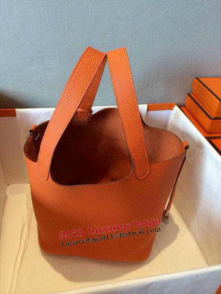 Hermes Picotin Lock 22cm Bags Litchi Leather HPT22 Orange