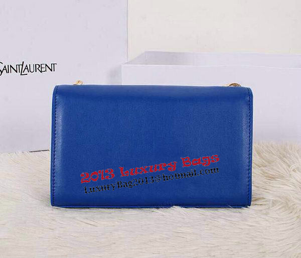 Saint Laurent mini Monogramme Cross-body Shoulder Bag 326076 Blue