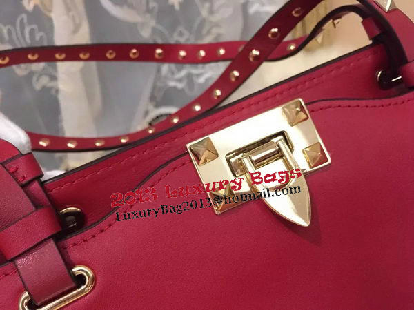 Valentino Garavani Rockstud Medium Tote Bag VO0812T Red