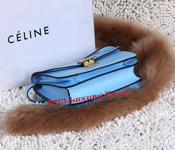 Celine Classic Box Small Flap Bag Calfskin C88007T Skyblue