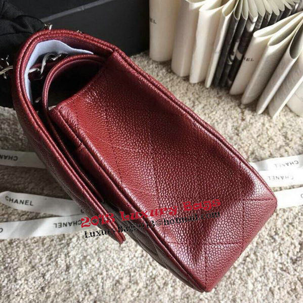 Chanel Classic Flap Bags Original Caviar Leather A1113 Burgundy