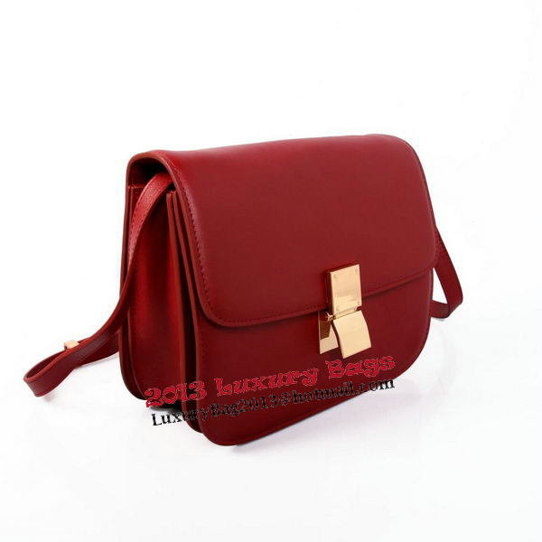 Celine Classic Box Small Flap Bag Smooth Leather C88007C Burgundy