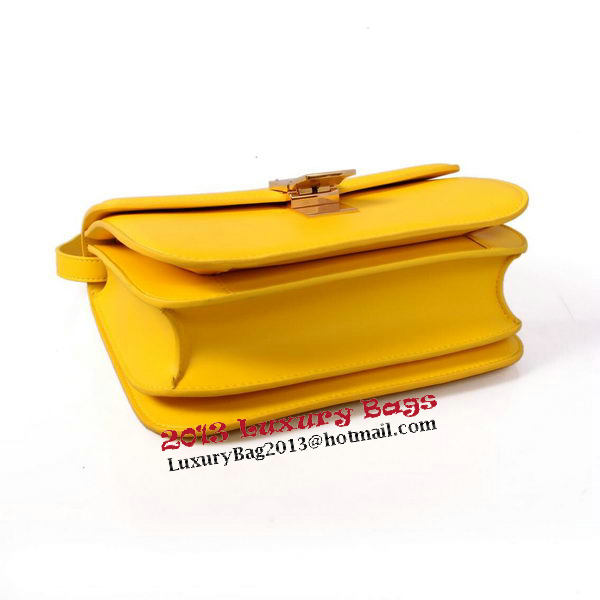 Celine Classic Box Small Flap Bag Smooth Leather C88007C Yellow