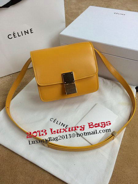 Celine Classic Box mini Flap Bag Smooth Leather C11041T Yellow