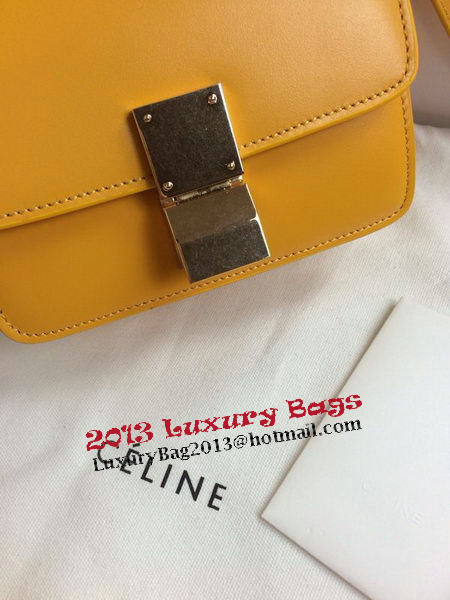 Celine Classic Box mini Flap Bag Smooth Leather C11041T Yellow