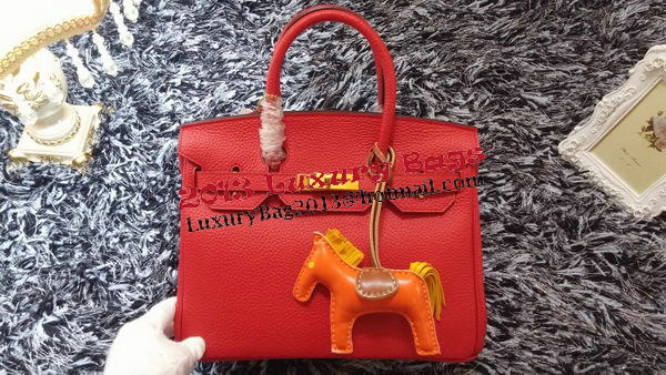 Hermes Birkin 30CM Tote Bags Litchi Leather H30LI Red