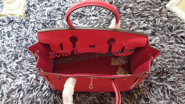 Hermes Birkin 30CM Tote Bags Litchi Leather H30LI Rose