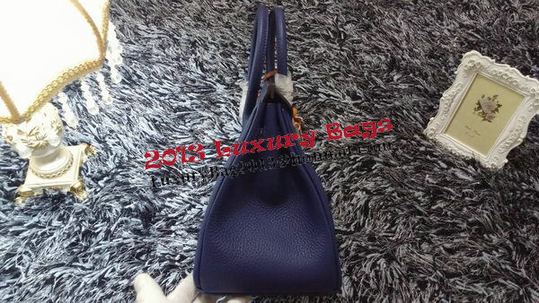 Hermes Birkin 30CM Tote Bags Litchi Leather H30LI Royal