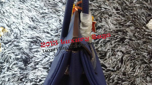 Hermes Birkin 30CM Tote Bags Litchi Leather H30LI Royal