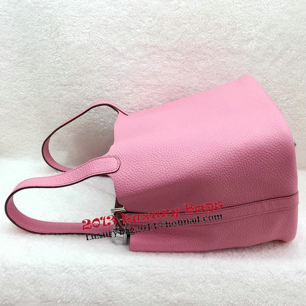 Hermes Picotin Lock 22cm Bags Litchi Leather HPL1048 Pink