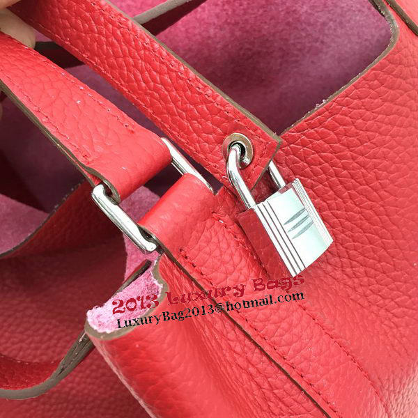 Hermes Picotin Lock 22cm Bags Litchi Leather HPL1048 Red