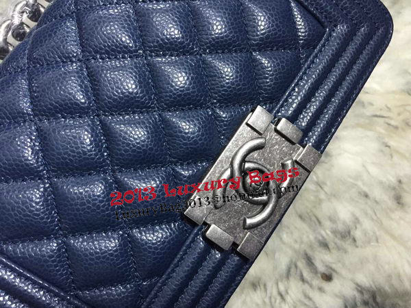 Boy Chanel Flap Shoulder Bags Cannage Pattern A67085 Royal