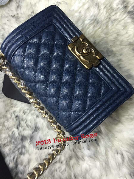 Boy Chanel Flap Shoulder Bags Cannage Pattern A67085 Royal