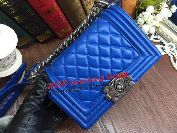 Boy Chanel Flap Shoulder Bags Sheepskin Leather A67085 Blue