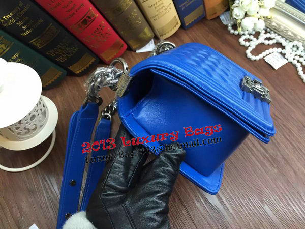 Boy Chanel Flap Shoulder Bags Sheepskin Leather A67085 Blue