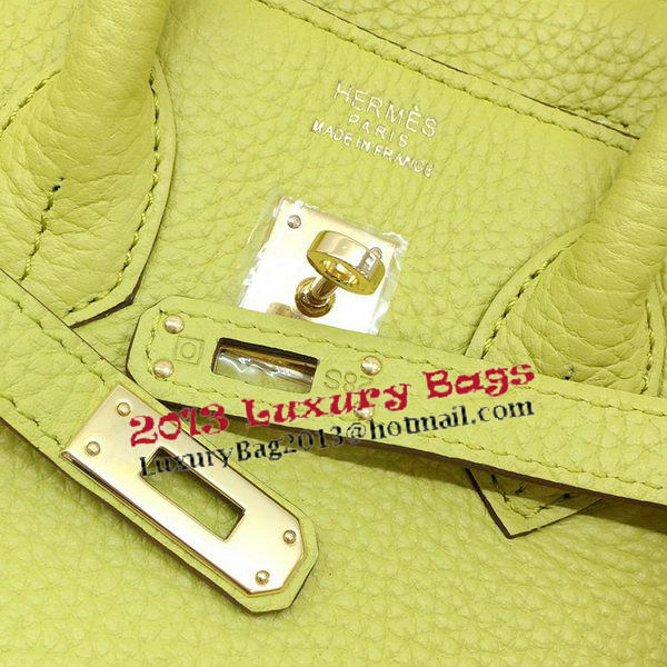 Hermes Birkin 25CM Tote Bag Original Leather H25T Lemon