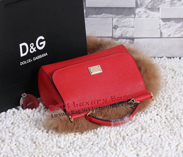 Dolce & Gabbana SICILY Calfskin Tote Bag BB4136 Red