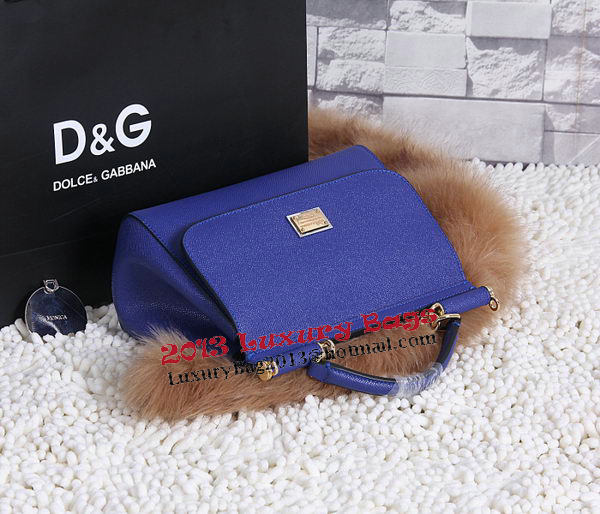 Dolce & Gabbana SICILY Calfskin Tote Bag BB4136 Royal