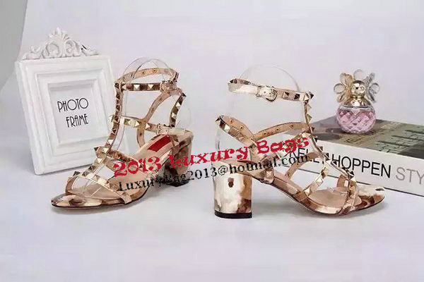 Valentino Sandals Leather VT525 Gold