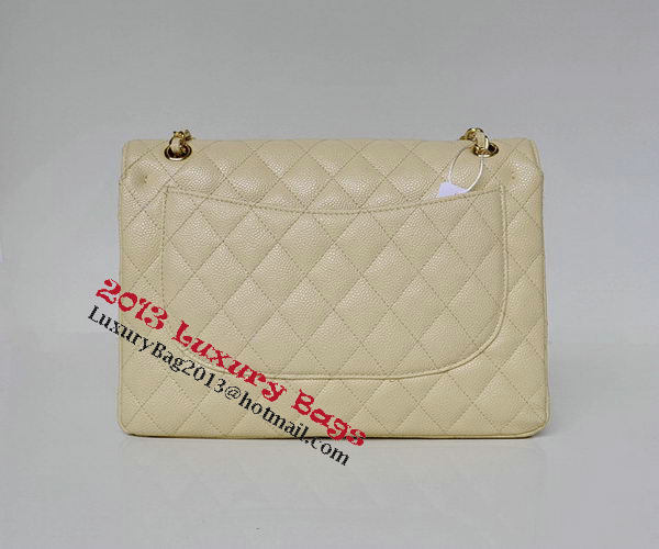 Chanel Jumbo Quilted Classic Flap Bag Apricot Cannage Patterns A58600 Gold