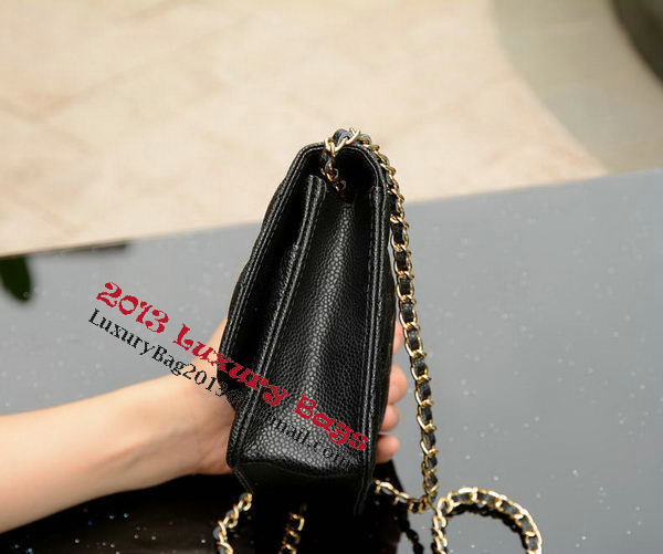 Chanel mini Flap Bag Black Cannage Pattern A33814 Gold