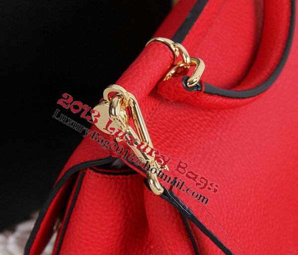 Dolce & Gabbana SICILY Litchi Leather Tote Bags BB4136