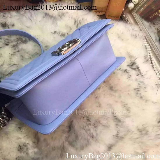 Boy Chanel Flap Shoulder Bag Original Sheepskin A64375 Lavender