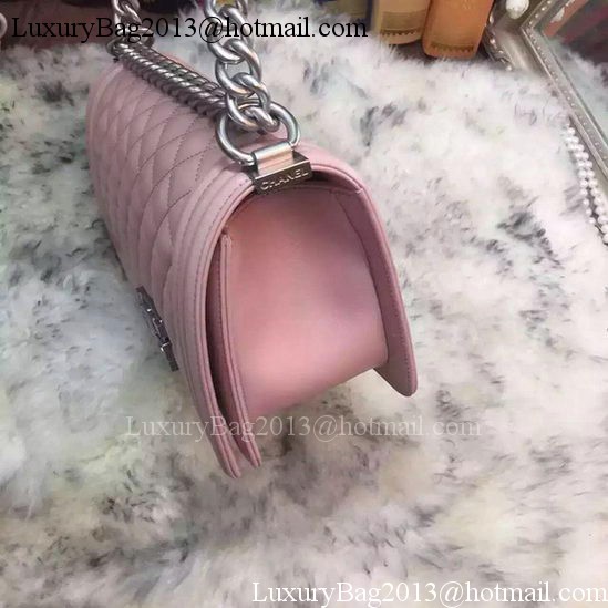 Boy Chanel Flap Shoulder Bag Original Sheepskin A64375 Pink