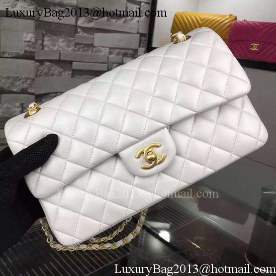 Chanel 2.55 Series Flap Bag OffWhite Sheepskin Leather A06375 Gold