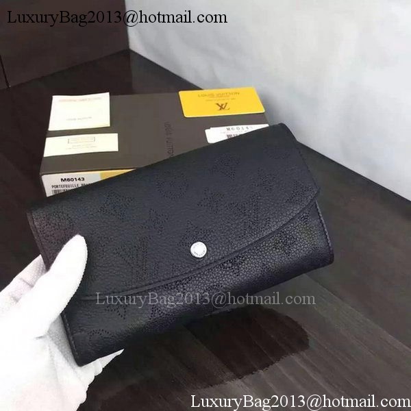 Louis Vuitton Mahina Leather IRIS Wallet M60144 Black