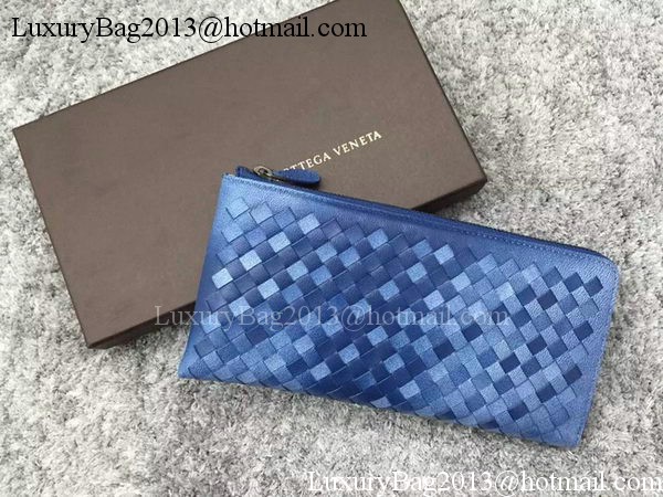 Bottega Veneta Intrecciato Leather Clutch BV144077 Blue