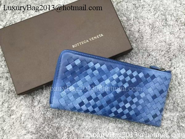 Bottega Veneta Intrecciato Leather Clutch BV144077 Blue