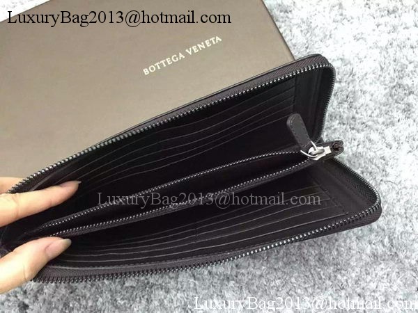 Bottega Veneta Intrecciato Leather Clutch BV144077 Brown