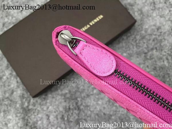 Bottega Veneta Intrecciato Leather Clutch BV144077 Rosy