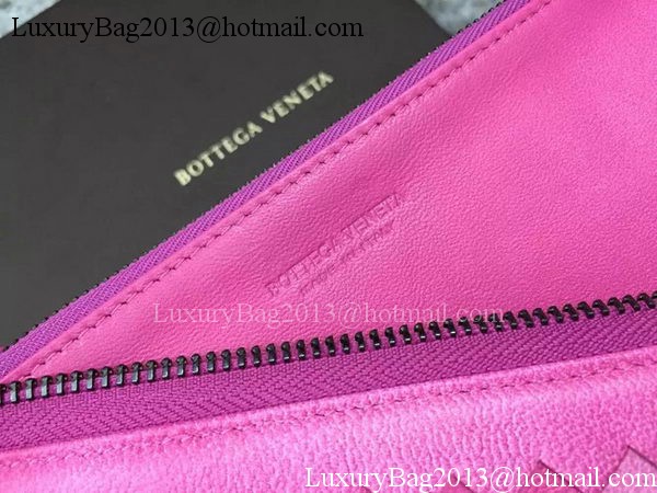 Bottega Veneta Intrecciato Leather Clutch BV144077 Rosy