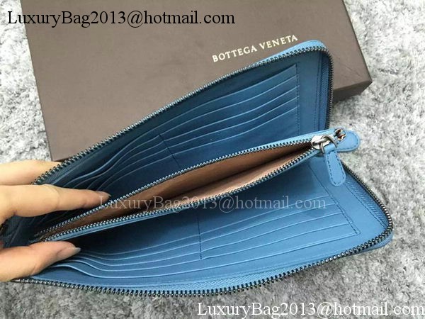 Bottega Veneta Intrecciato Leather Clutch BV144077 SkyBlue