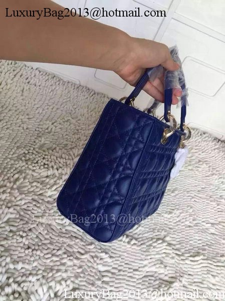 Dior Small Lady Dior Bag Sheeepskin Leather CD8239 Blue