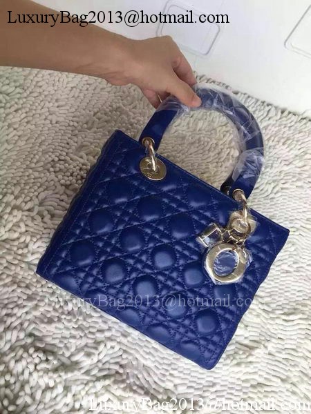 Dior Small Lady Dior Bag Sheeepskin Leather CD8239 Blue
