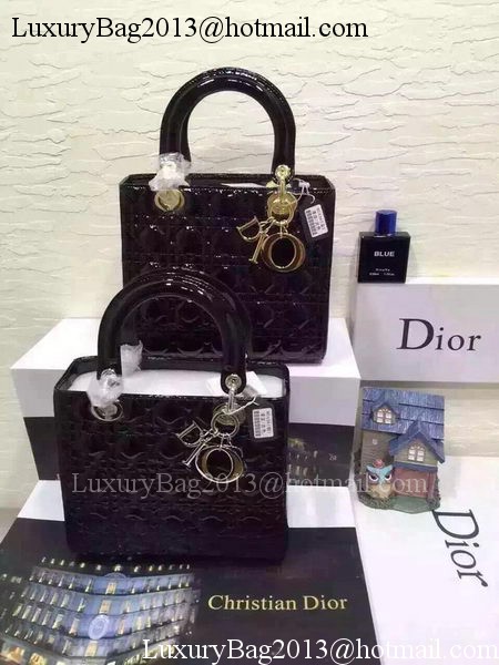 Dior Small Lady Dior Bag Patent Leather CD5502 Black