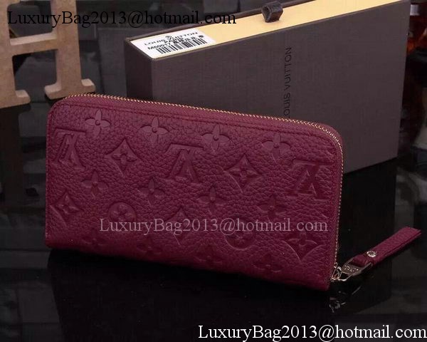 Louis Vuitton Monogram Empreinte Zippy Wallets M60017 Burgundy