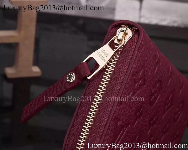 Louis Vuitton Monogram Empreinte Zippy Wallets M60017 Burgundy