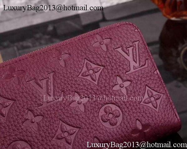 Louis Vuitton Monogram Empreinte Zippy Wallets M60017 Burgundy