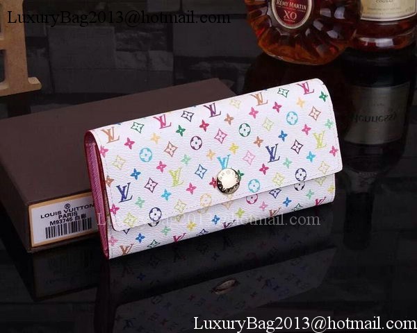 Louis Vuitton Monogram Multicolore Sarah Wallet M93745 White